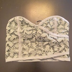 Free People Intimately crop Lace, corset bralet